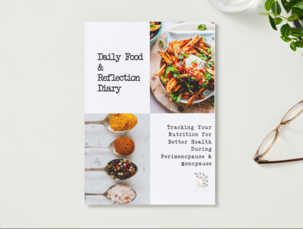 Daily Food & Reflection Diary: Tracking Your Nutrition for Better Health During Perimenopause & Menopause